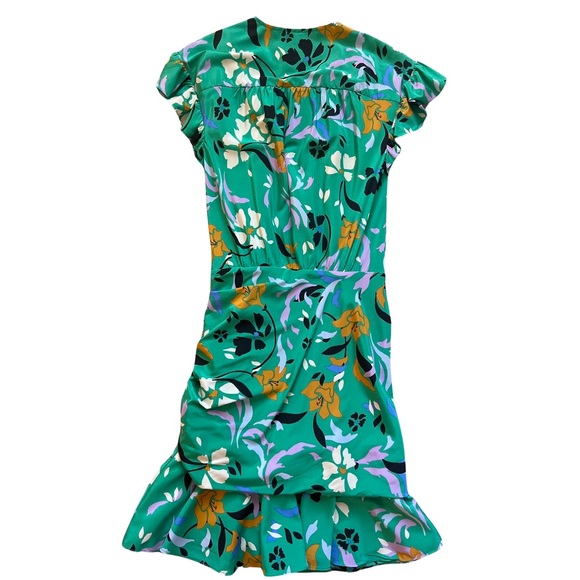 VERONICA BEARD Green printed dress, Size: 2 - Picture 5 of 10
